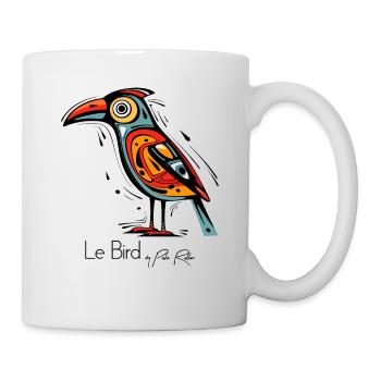 der abstrakte Kunst Vogel - Tasse - Weiß - Rechts