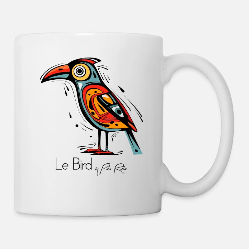 L’oiseau d’art abstrait - Mug blanc - blanc