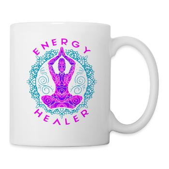 Chakra Guérison Holistique Mains Guérisseur Énergétique Reiki - Mug blanc - blanc - Droite