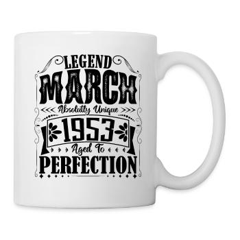 Mars 1953. Cadeau d'Anniversaire mars 1953. March. - Mug blanc - blanc - Droite