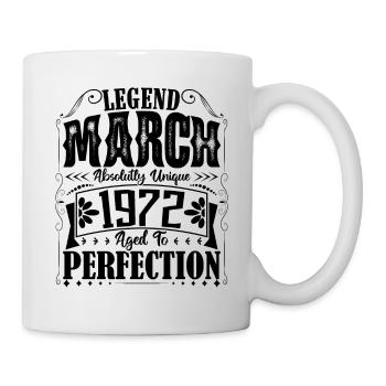 March 1972. March 1972 Birthday Gift. March. - Mug - white - Right