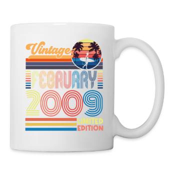 Anniversaire Février 2009. Cadeau Fevrier 2009. - Mug blanc - blanc - Droite