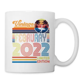 Anniversaire Février 2022. Cadeau Fevrier 2022. - Mug blanc - blanc - Droite
