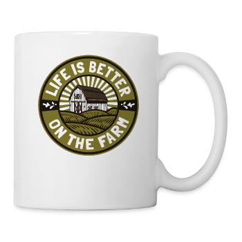 La vie est meilleure à la ferme Agriculture paysanne - Mug blanc - blanc - Droite