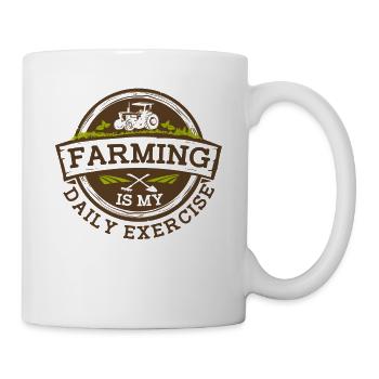 L’agriculture est mon exercice quotidien Biobauer Bauer - Mug blanc - blanc - Droite