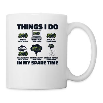 Ce que je fais pendant mon temps libre Agriculteur Agriculture - Mug blanc - blanc - Droite