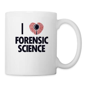I Love Forensic Science IT-Forensik Daktyloskopie - Tasse - Weiß - Rechts