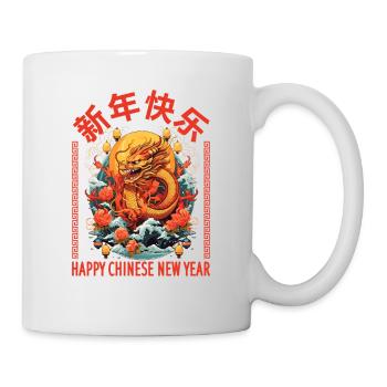Year Of The Dragon Happy Chinese New Year 2024 - Tasse - Weiß - Rechts