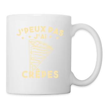 J'peux Pas J'ai Crêpes Cadeau Humour Drole - Mug blanc - blanc - Droite