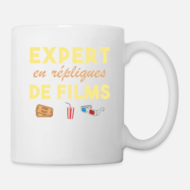 Expert en répliques de films cadeau humour cinéma - Mug blanc - blanc