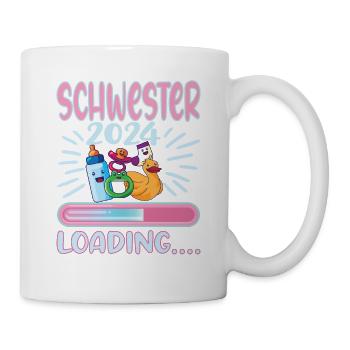 Schwester werden Schwester 2024 - Tasse - Weiß - Rechts