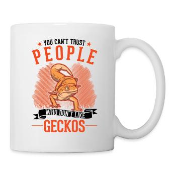 Gecko Geschenk Leopardgecko - Tasse - Weiß - Rechts