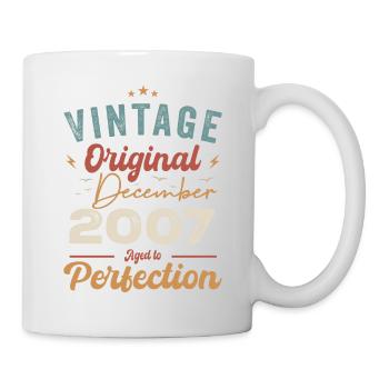 Vintage Geburtstag - Dezember 2007 - Geschenkidee - Tasse - Weiß - Rechts