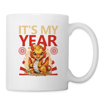 Year Of The Dragon Happy Chinese New Year 2024 - Tasse - Weiß - Rechts