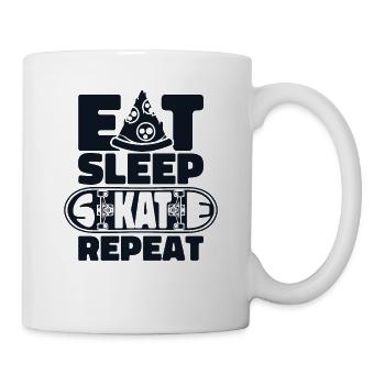 Eat Sleep Skate Repeat Skatergirl Skaterboy - Tasse - Weiß - Rechts