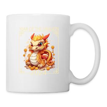 Year Of The Dragon Happy Chinese New Year 2024 - Tasse - Weiß - Rechts