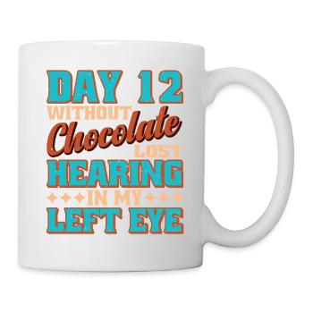 Jour 12 Sans chocolat, perte de l’ouïe 9 - Mug blanc - blanc - Droite