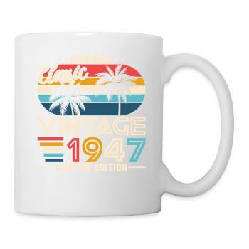 Vintage 77e anniversaire rétro 1947 - Mug blanc - blanc - Droite