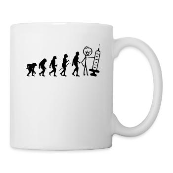 Funny Doctor Evolution Stick Figure Doctor - Tasse - Weiß - Rechts