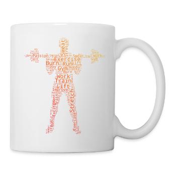 Cardio Ausdauertraining Krafttraining Gewichtheben - Tasse - Weiß - Rechts
