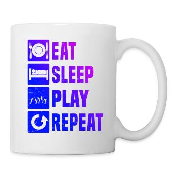Herren Tennis spielen Tennisspieler Tennisspielen - Tasse - Weiß - Rechts