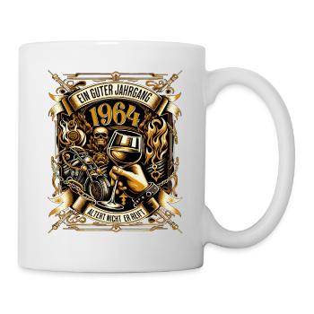 1964 Geburtstag Biker Ein Guter Jahrgang Altert - Tasse - Weiß - Rechts
