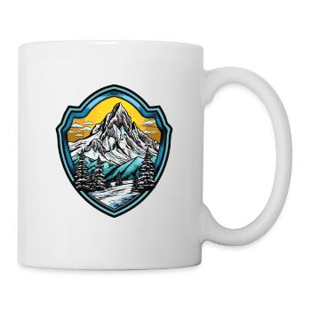 Symbol Berge Wappen - Tasse - Weiß - Rechts