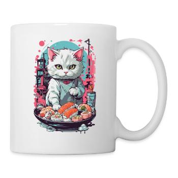 Style esthétique de chat Sushi Pastel gothique - Mug blanc - blanc - Droite