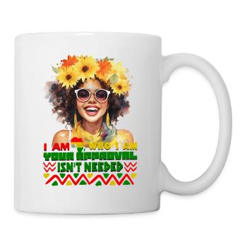 Black Queen Curly Afro - Celebrate Black History - Mug - white - Right