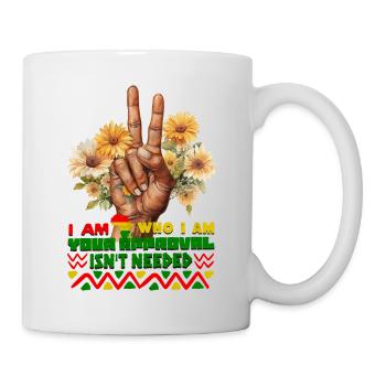 Black Queen Curly Afro - Celebrate Black History - Mug - white - Right