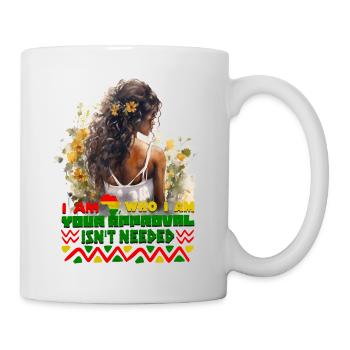 Black Queen Curly Afro - Celebrate Black History - Mug - white - Right