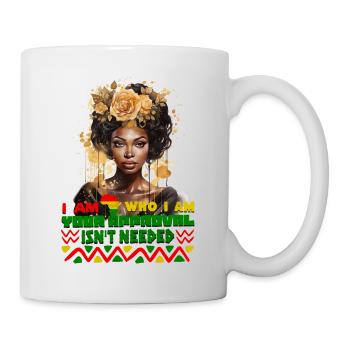 Black Queen Curly Afro - Celebrate Black History - Mug - white - Right