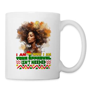 Black Queen Curly Afro - Celebrate Black History - Mug - white - Right