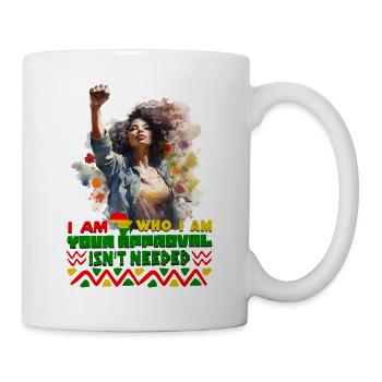 Black Queen Curly Afro - Celebrate Black History - Mug - white - Right