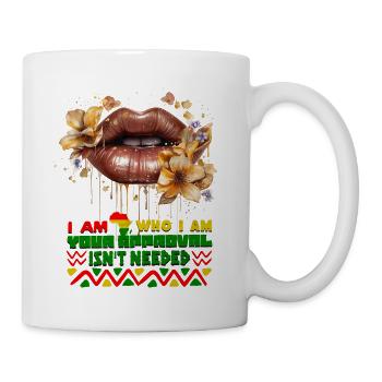 Black Queen Curly Afro - Celebrate Black History - Mug - white - Right