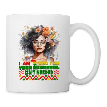 Black Queen Curly Afro - Celebrate Black History - Mug - white - Right
