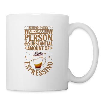 Erfolgreich nur mit Espressino - Tasse - Weiß - Rechts
