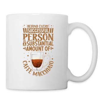 Erfolgreich nur mit Caffè macchiato - Tasse - Weiß - Rechts