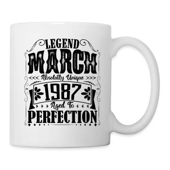 March 1987. March 1987 Birthday Gift. March. - Mug - white - Right