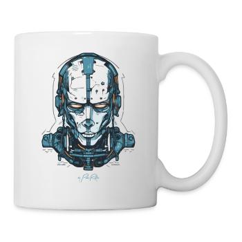 Ein Cyborg-Roboter Tech - Tasse - Weiß - Rechts