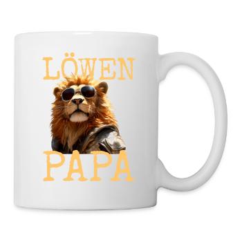 Lion Papa Papa Papa Fête des Pères Père Sauvage Lion - Mug blanc - blanc - Droite
