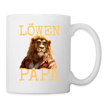 Lion Papa Papa Papa Fête des Pères Père Sauvage Lion - Mug blanc - blanc - Droite