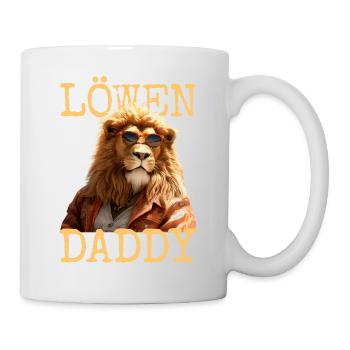 Lion Papa Papa Papa Fête des Pères Père Sauvage Lion - Mug blanc - blanc - Droite