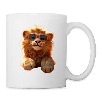 Lion avec des lunettes de soleil Les Lions sauvages aiment le Lion mignon - Mug blanc - blanc - Droite