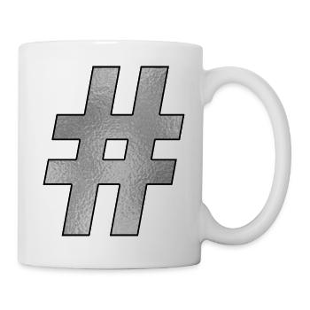 Hashtag Argent - Mug blanc - blanc - Droite