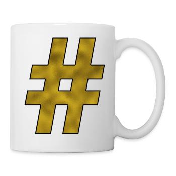 Hashtag Gold - Mug - white - Right