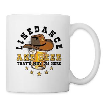 Linedance and Beer - Country Fan - Gift - Mug - white - Right