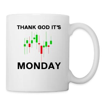 Thank God Its Monday Stock Chart Day Trading Stock Market - Mug - white - Right