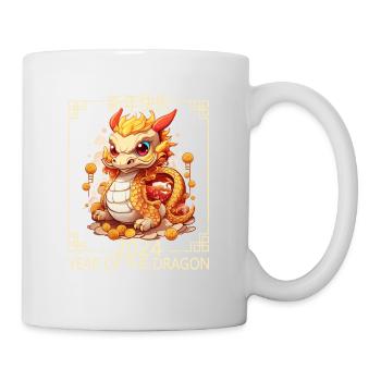 Year Of The Dragon Happy Chinese New Year 2024 - Tasse - Weiß - Rechts