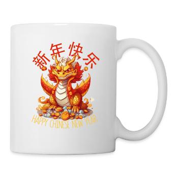 Year Of The Dragon Happy Chinese New Year 2024 - Tasse - Weiß - Rechts